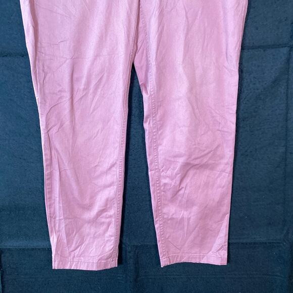 LOFT Outlet Womens Pants Pink Mid Rise Modern Roll Cuff Chino Stretch 8 - Picture 3 of 12
